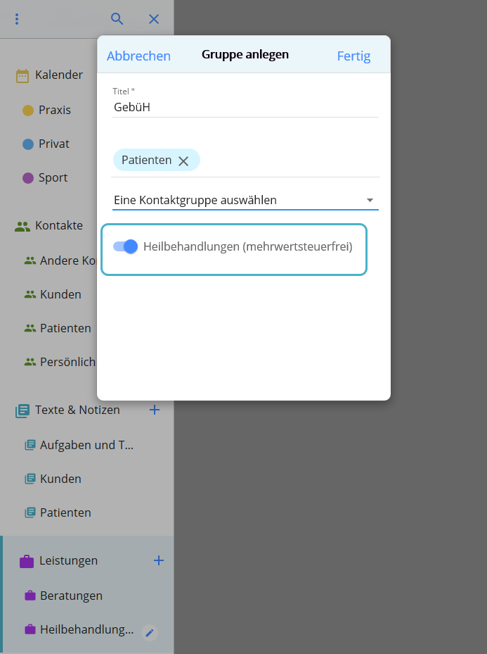 Leistungsarten und MWSt